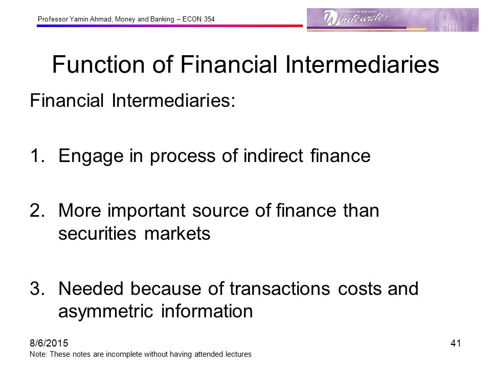What Are the Economic Functions Financial Intermediaries Perform?